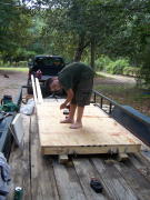 attaching floor plate to frame of box blind